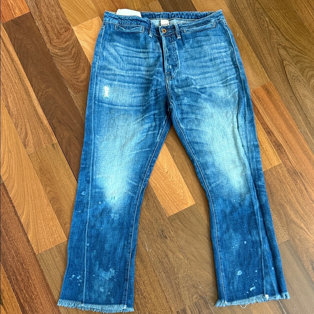 NSF Luxury Distressed Blue Denim Jeans